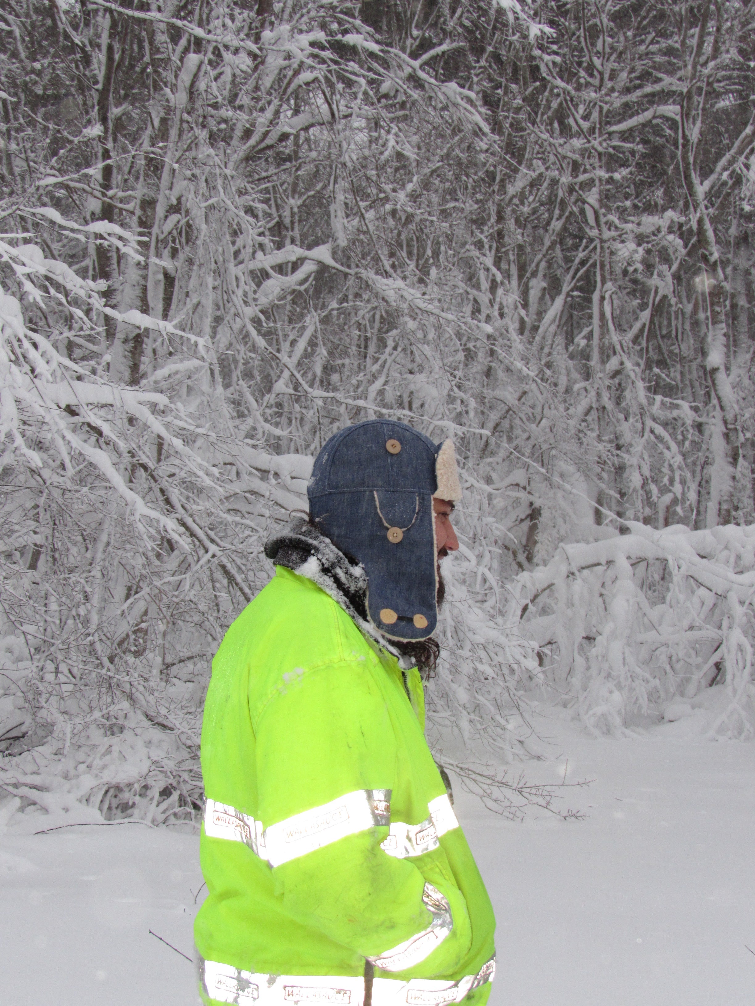 blue linen scrapper hat