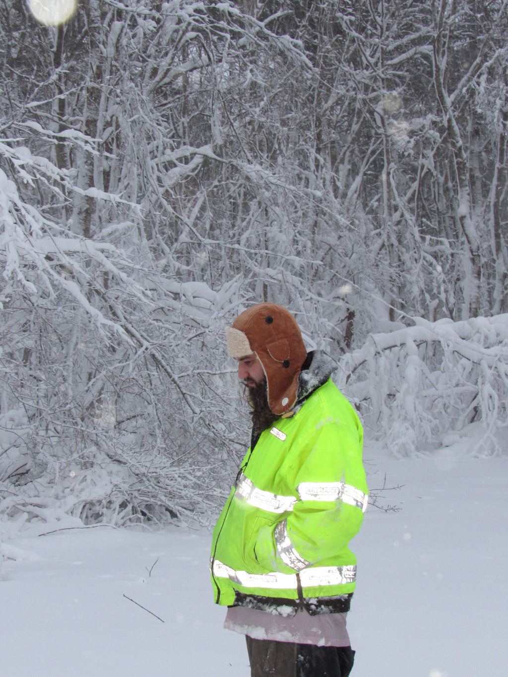 brown corduroy scrapper hat