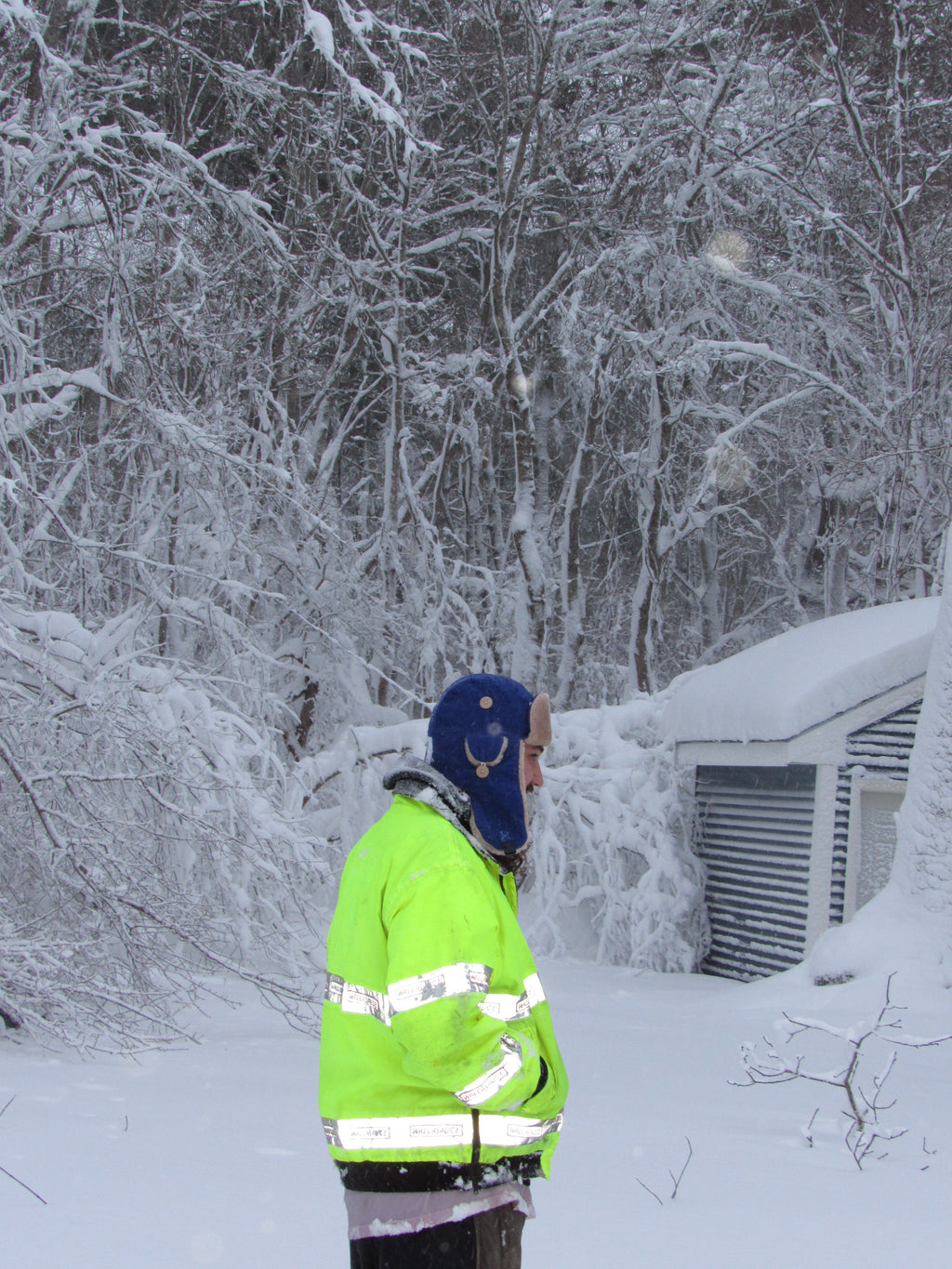 blue corduroy scrapper hat
