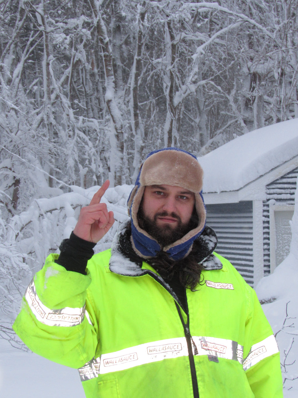 blue corduroy scrapper hat