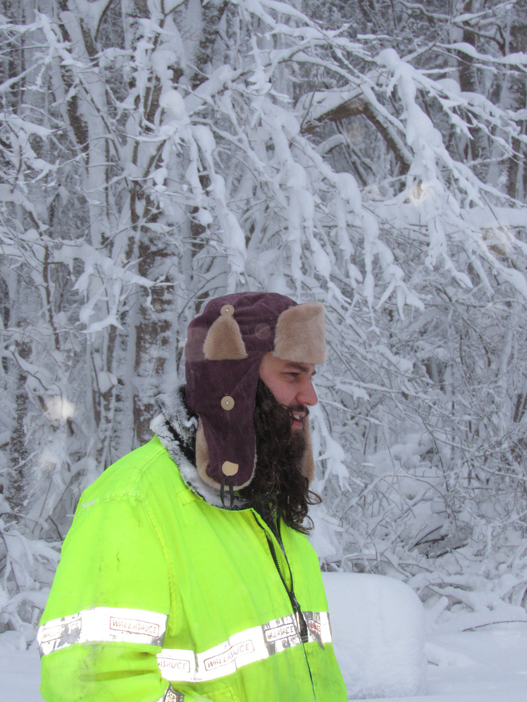 purple corduroy scrapper hat
