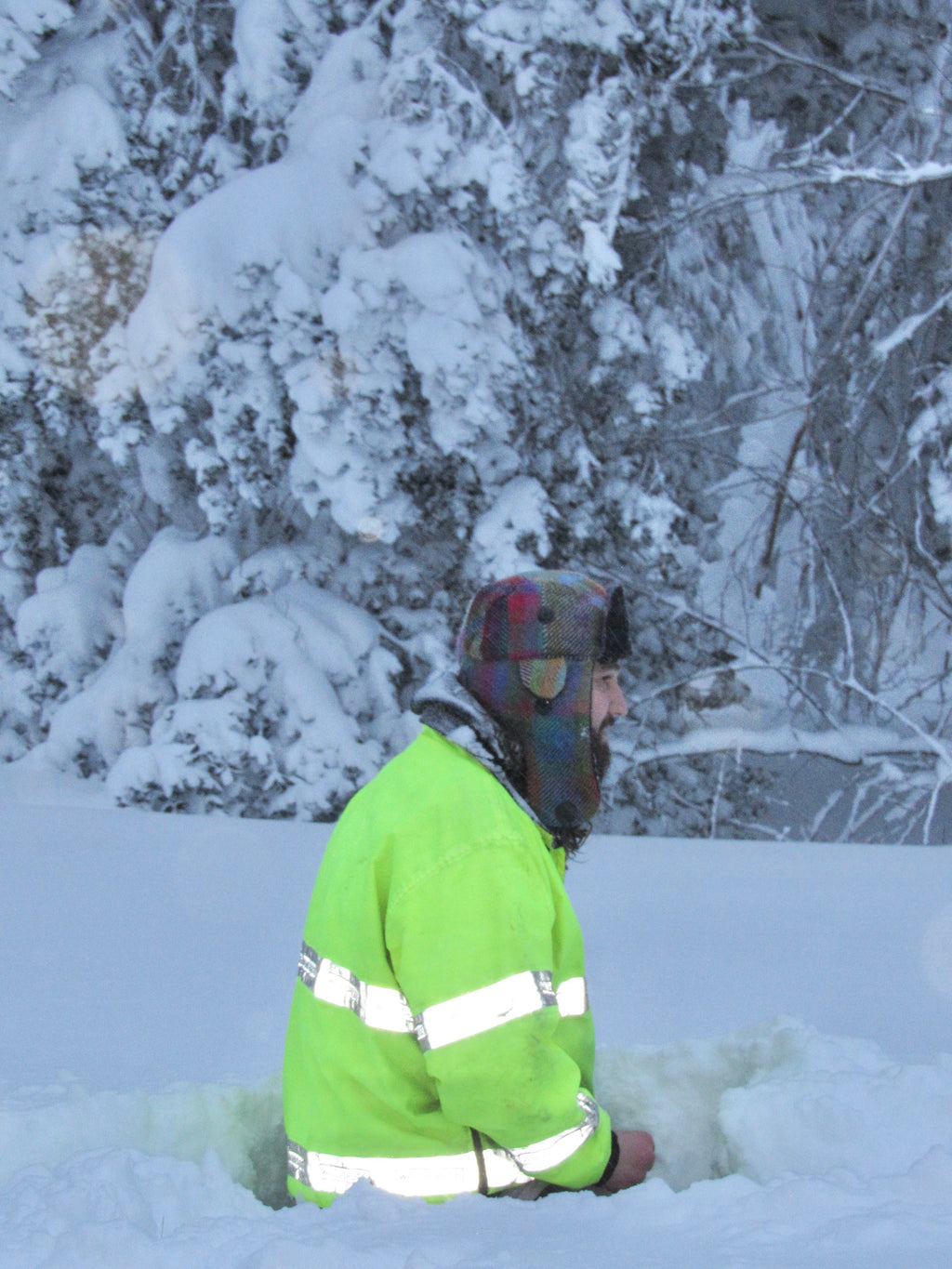 colorful wool scrapper hat
