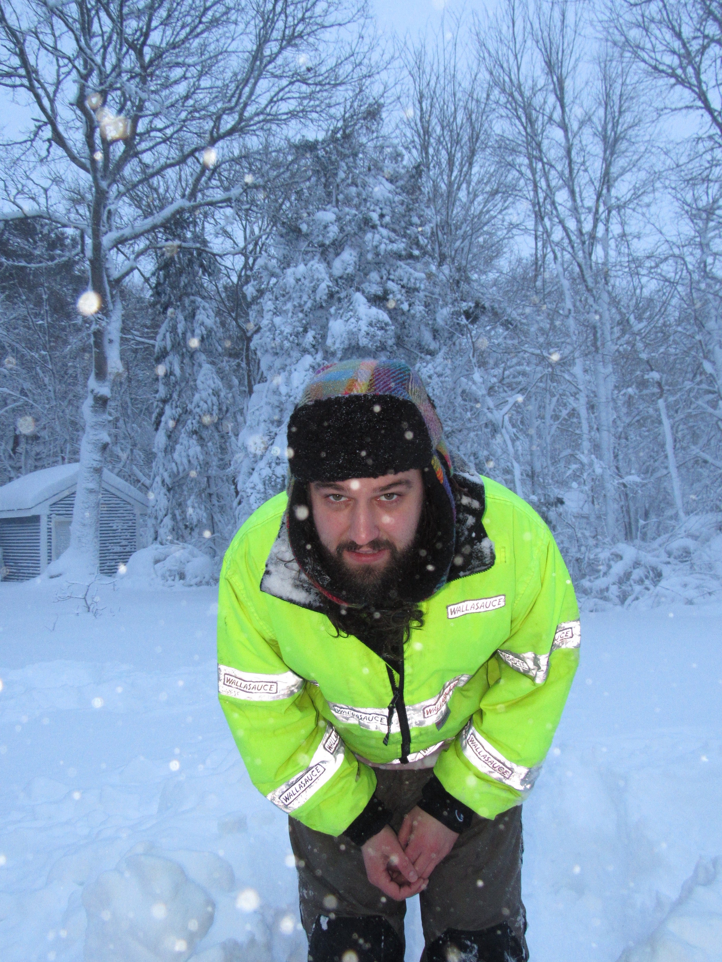 colorful wool scrapper hat
