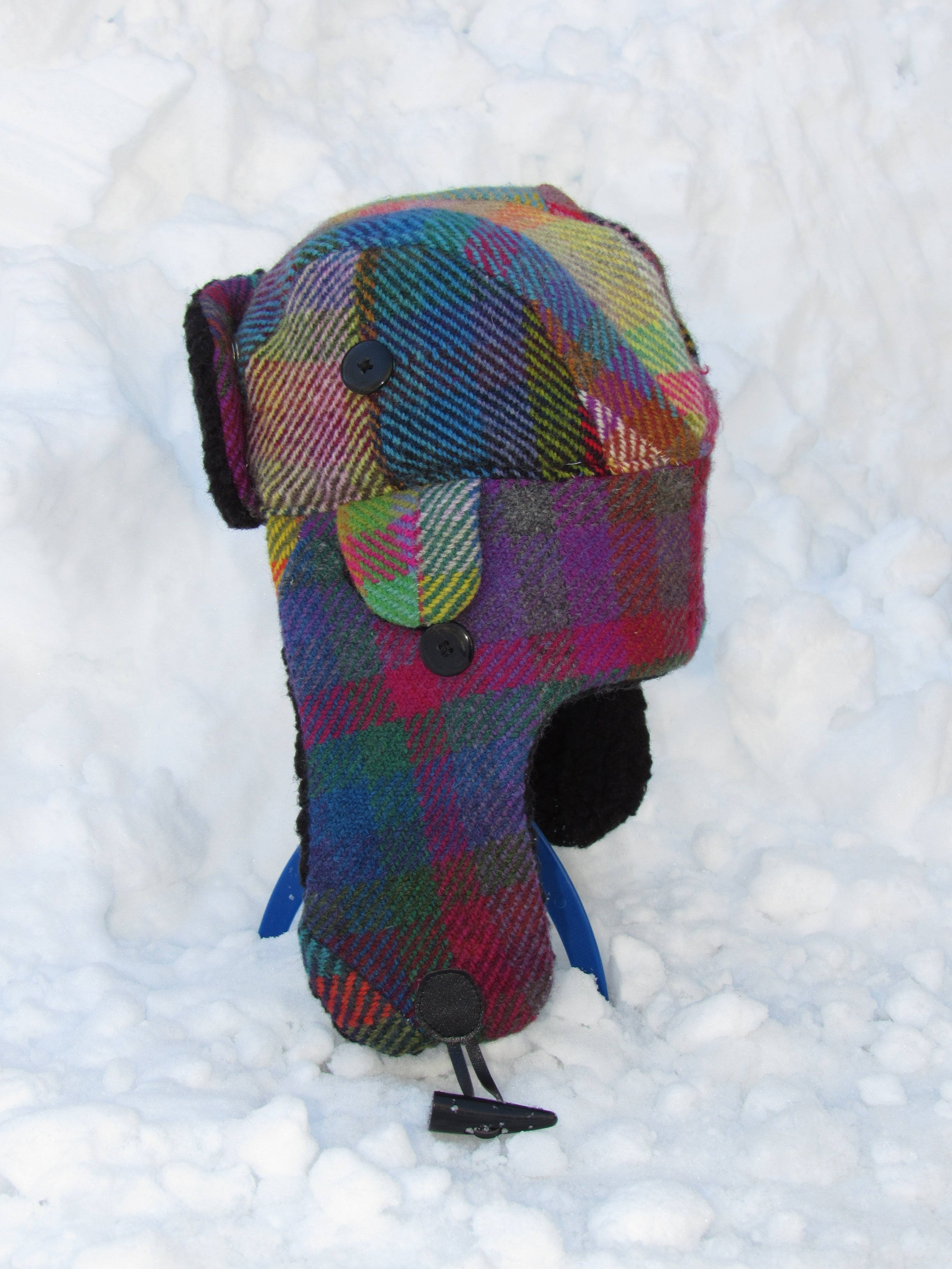 colorful wool scrapper hat