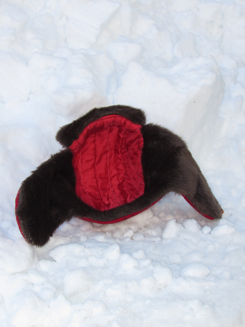 red wool scrapper hat