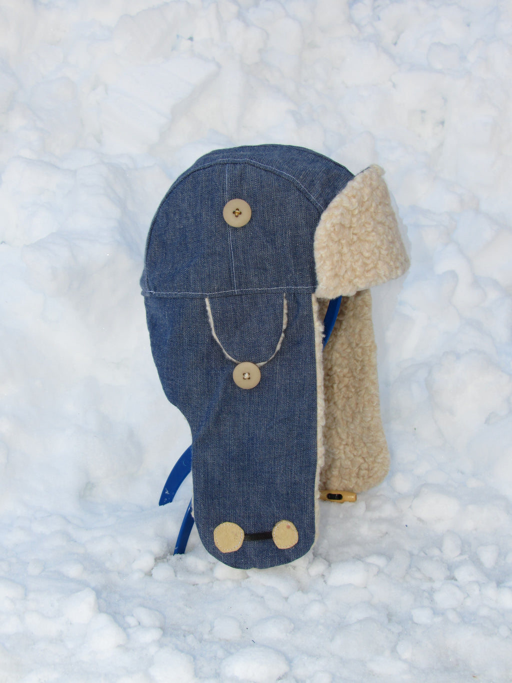 blue linen scrapper hat