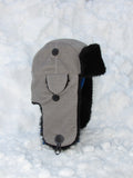 grey corduroy scrapper hat