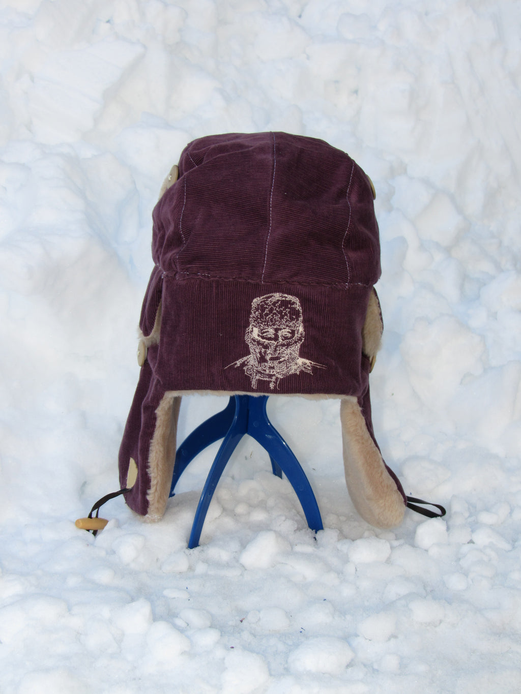 purple corduroy scrapper hat