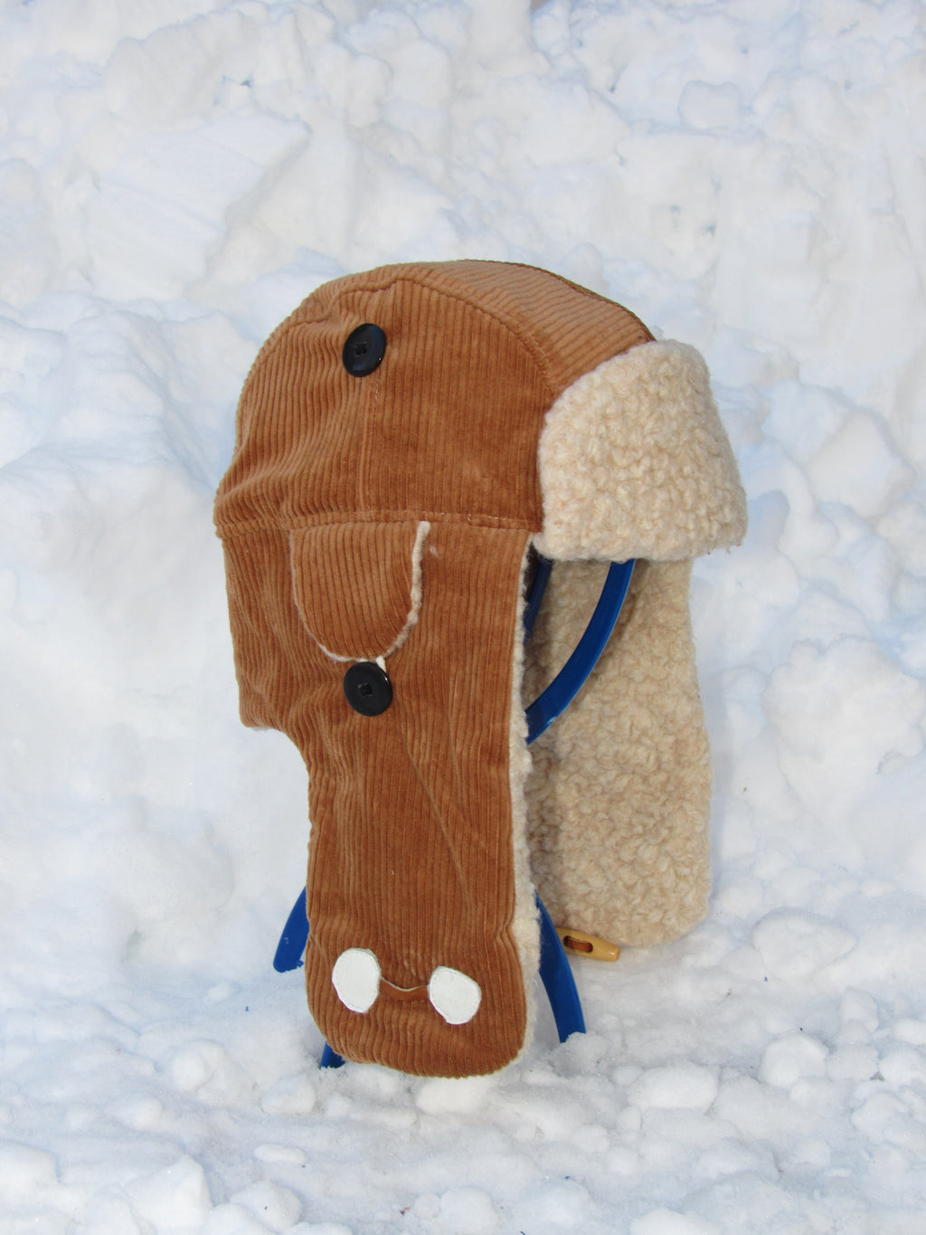 brown corduroy scrapper hat