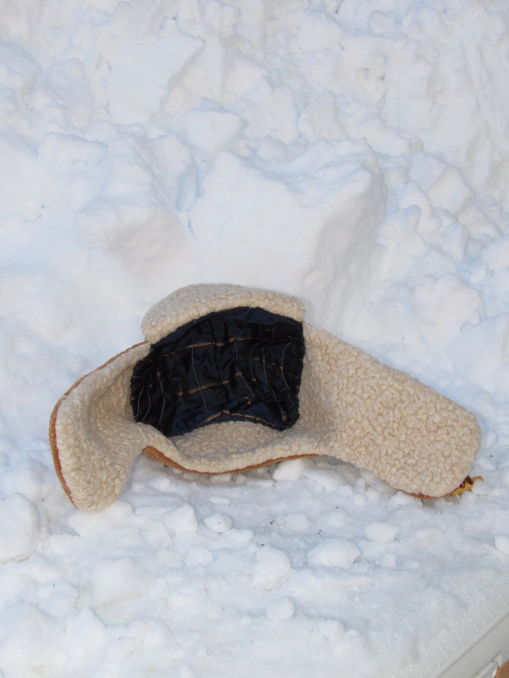 brown corduroy scrapper hat